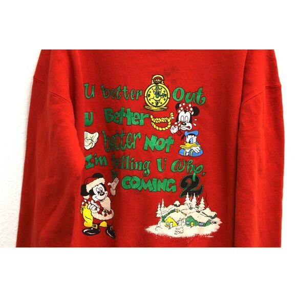 Vintage Mickey Mouse and Friends Christmas Sweatshirt XL - Picture 2 of 9